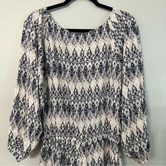 Eberjey Rumba Reed Romper Long Sleeves Lightweight Tie Neck Sz M/L NWT - Picture 12 of 13